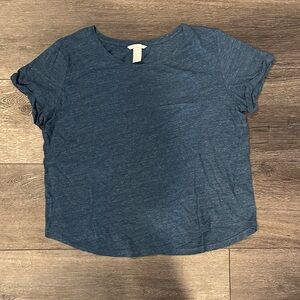 H&M Denim Blue Short Sleeve Tee